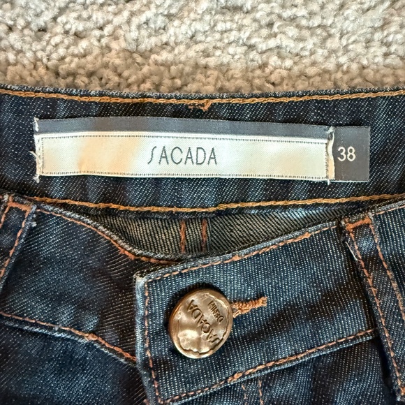 Jacada women's 6/8 Dark Wash Denim Dolphin Shorts - Picture 7 of 7